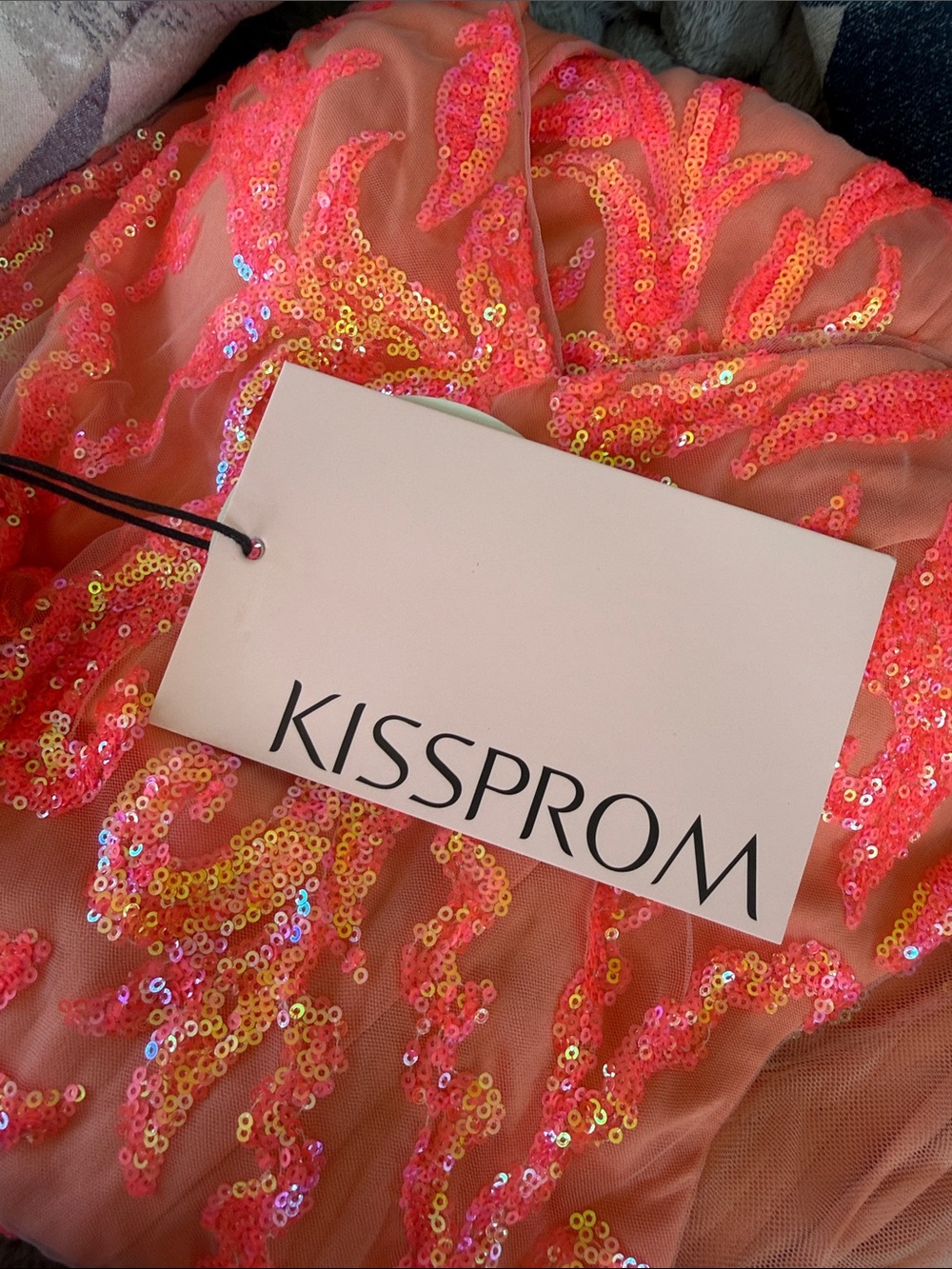 KissProm Coral Pink Sequin Mini Dress – Size 4 – NWT - Picture 5 of 5